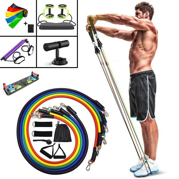 resistance bands 11pcs fitness elastic pull rope set 100 pound exercise equipment expander
resistance bands 11pcs fitness elastic pull rope set 100 pound exercise equipment expander
