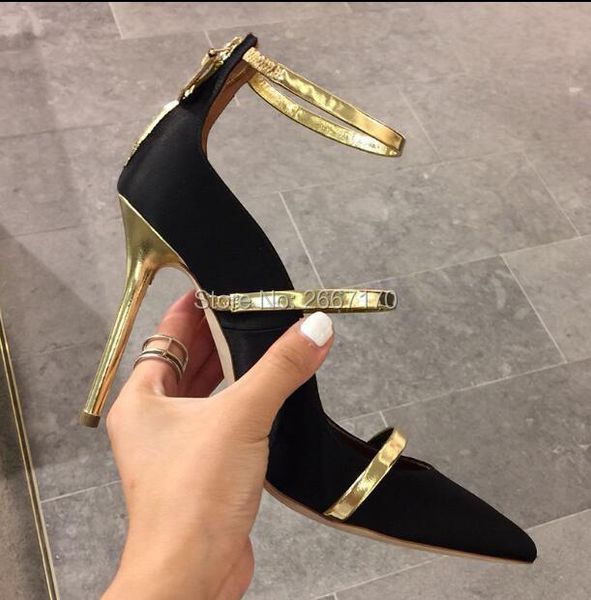 dress shoes plus size eu 43 lady fashion pumps metallic three strap high heels pointed toe back zip stilettos party women, Black
dress shoes plus size eu 43 lady fashion pumps metallic three strap high heels pointed toe back zip stilettos party women, Black