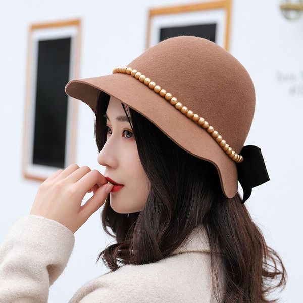 standard configuration color butterfly festival pearl woolen bucket hat korean-style fashion wool vintage bowler wide brim hats, Blue;gray
standard configuration color butterfly festival pearl woolen bucket hat korean-style fashion wool vintage bowler wide brim hats, Blue;gray