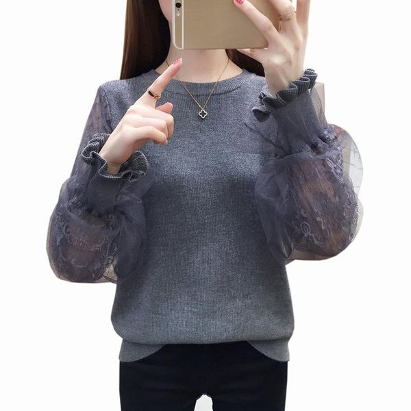 women's sweaters dark grey o-neck sweater 2021 autumn knitted casual long sleeve pullovers female, White;black
women's sweaters dark grey o-neck sweater 2021 autumn knitted casual long sleeve pullovers female, White;black