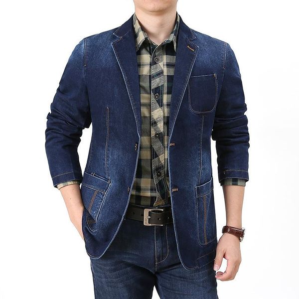 autumn denim suit men's business casual jacket loose comfortable coat jackets, Black;brown
autumn denim suit men's business casual jacket loose comfortable coat jackets, Black;brown