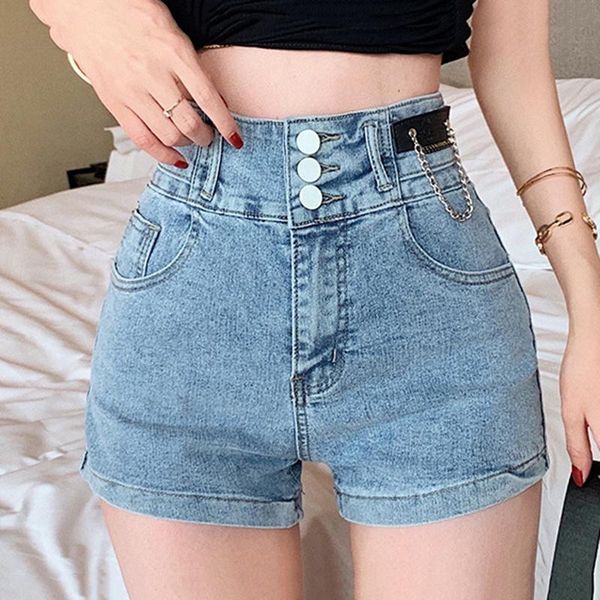 women's jeans design washed three-point denim shorts ladies trend 2021 spring and summer side waist, Blue
women's jeans design washed three-point denim shorts ladies trend 2021 spring and summer side waist, Blue