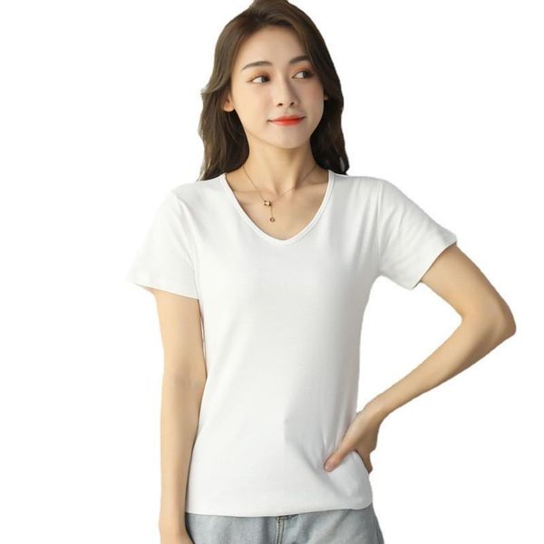 women's t-shirt short sleeves women summer 2021 ice silk v-neck white black loose thin casual bottoming female lr1216
women's t-shirt short sleeves women summer 2021 ice silk v-neck white black loose thin casual bottoming female lr1216