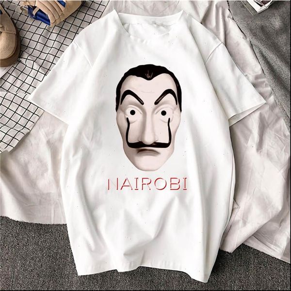 money women t shirt heist tshirt fashion loose shirts summer casual dali mask casa de papel funny tee, White
money women t shirt heist tshirt fashion loose shirts summer casual dali mask casa de papel funny tee, White