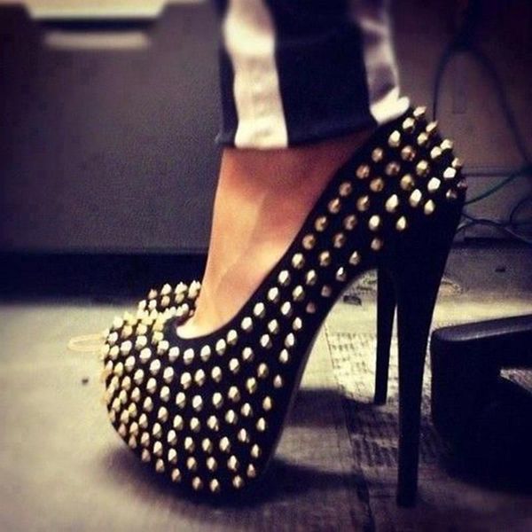 dress shoes shofoo shoes.fashion novelty women's shoes, black cashmere leather, decorative rivets,about 14.5 cm high heel shoes. size:3
dress shoes shofoo shoes.fashion novelty women's shoes, black cashmere leather, decorative rivets,about 14.5 cm high heel shoes. size:3
