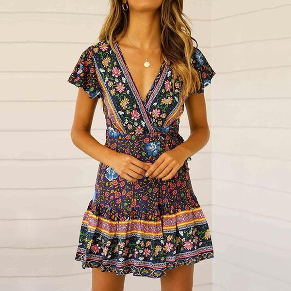 summer cool women's clothing dress bohemian beach vacation style short sleeve deep v large swing pleated printed swimwear, White;black
summer cool women's clothing dress bohemian beach vacation style short sleeve deep v large swing pleated printed swimwear, White;black
