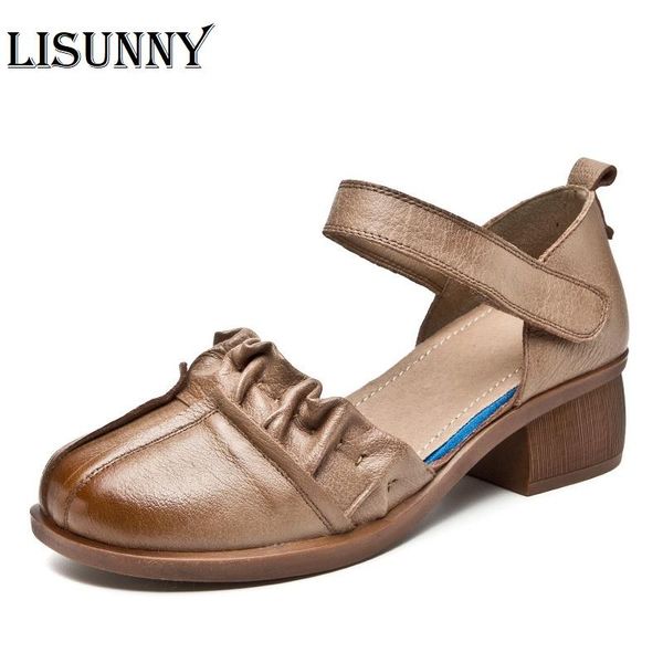 summer genuine leather handmade sandals women thick with heels retro closed toe hollow ladies women's shoes, Black
summer genuine leather handmade sandals women thick with heels retro closed toe hollow ladies women's shoes, Black