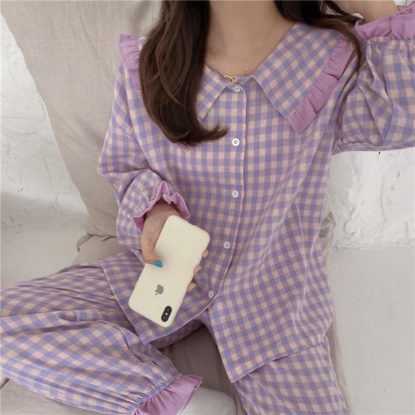 2021alien kitty pyjamas women soft cotton home wear 2021 autumn winter pijama female pants suit lapel plaid pajamas set sleepwear, Black;red
2021alien kitty pyjamas women soft cotton home wear 2021 autumn winter pijama female pants suit lapel plaid pajamas set sleepwear, Black;red