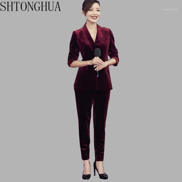women's suits & blazers fashion designer women 2 piece set autumn spring velvet v-neck short jacket blazer + pants lady ol business cas, White;black
women's suits & blazers fashion designer women 2 piece set autumn spring velvet v-neck short jacket blazer + pants lady ol business cas, White;black