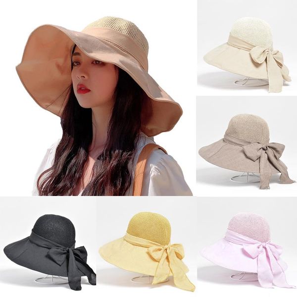 wide brim hats women's summer hat fashion knitted sunhat outdoor beach travel bucket big bow cap uv protuction breathable caps, Blue;gray
wide brim hats women's summer hat fashion knitted sunhat outdoor beach travel bucket big bow cap uv protuction breathable caps, Blue;gray