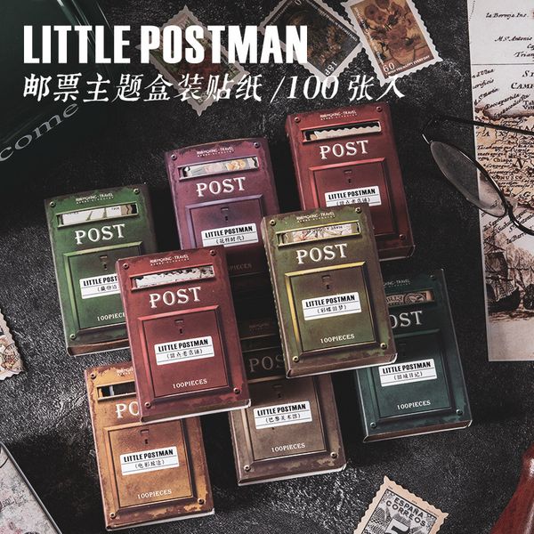 100 sheets/pack little postman vintage stamp stickers for stationery stick label diy diary scrapbook planner album journal
100 sheets/pack little postman vintage stamp stickers for stationery stick label diy diary scrapbook planner album journal