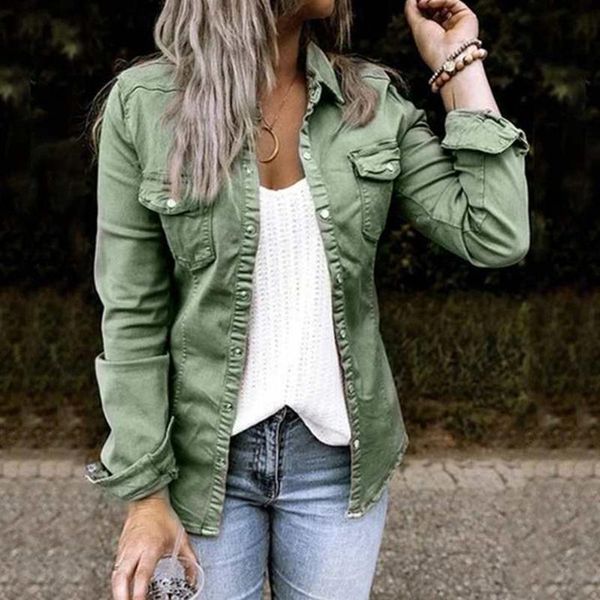 women's jackets ladies retro coat solid stand collar button women elegant casual winter outwear office slim clothing 2021, Black;brown
women's jackets ladies retro coat solid stand collar button women elegant casual winter outwear office slim clothing 2021, Black;brown