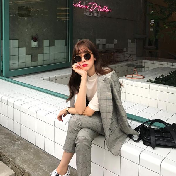 women's suits & blazers blazer jacket 2 piece set long pants office uniform designs women autumn patchwork double breasted female busin, White;black
women's suits & blazers blazer jacket 2 piece set long pants office uniform designs women autumn patchwork double breasted female busin, White;black