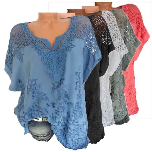embroidery blouse women summer casual large size lace cotton shirts v-neck bat sleeve plus 6xl 210719, White
embroidery blouse women summer casual large size lace cotton shirts v-neck bat sleeve plus 6xl 210719, White