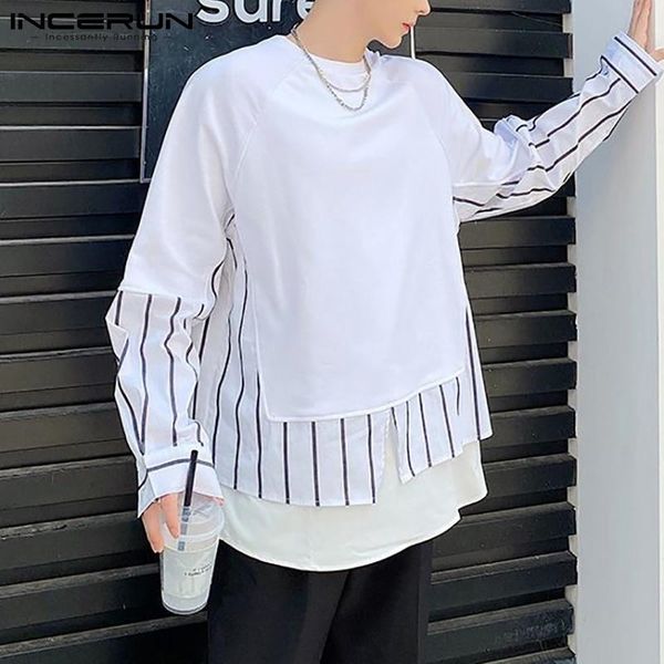 men's hoodies & sweatshirts fashion men striped patchwork streetwear o neck long sleeve 2021 korean casual pullovers s-5xl incerun, Black
men's hoodies & sweatshirts fashion men striped patchwork streetwear o neck long sleeve 2021 korean casual pullovers s-5xl incerun, Black