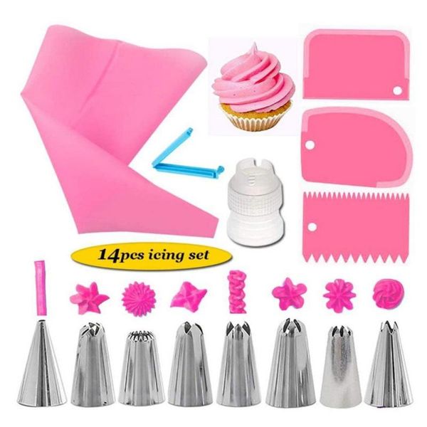 baking & pastry tools 14 pcs stainless steel converter cookie decoration assortment flower diy cake bake-ware icing set *
baking & pastry tools 14 pcs stainless steel converter cookie decoration assortment flower diy cake bake-ware icing set *