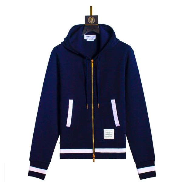 men's and women's all tb capsule autumn winter cardigan korean jacket long sleeve zipper hooded cotton sweater, Black
men's and women's all tb capsule autumn winter cardigan korean jacket long sleeve zipper hooded cotton sweater, Black