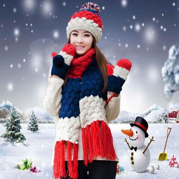 hats, scarves & gloves sets kagenmo female year gift cap scarf winter warm set thick knit cotton inside velvet full protection, Blue;gray
hats, scarves & gloves sets kagenmo female year gift cap scarf winter warm set thick knit cotton inside velvet full protection, Blue;gray