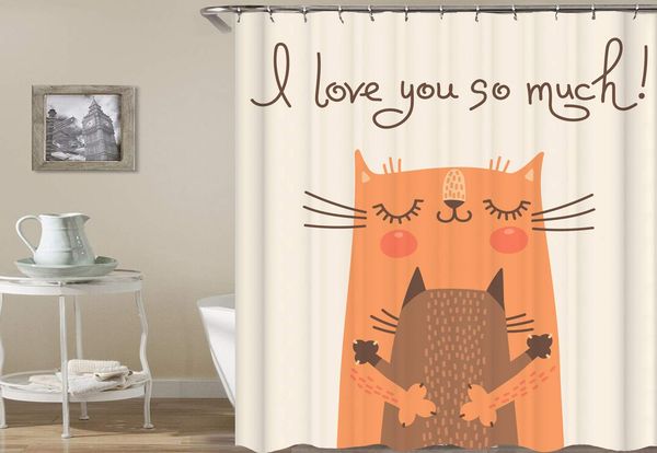 cartoon mother and child i love you slogan privacy protection, color printing decoration shower curtain
cartoon mother and child i love you slogan privacy protection, color printing decoration shower curtain
