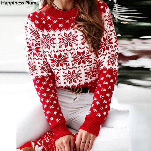 christmas snowflake printed women winter sweater casual o-neck knitted pullover fashion plus size long sleeve warm sweaters women's, White;black
christmas snowflake printed women winter sweater casual o-neck knitted pullover fashion plus size long sleeve warm sweaters women's, White;black