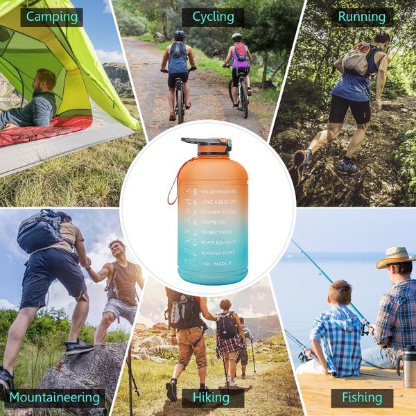 water bottle 1 gallon bpa 3.78l sports with time marker straw for office gym fitness camping cycling
water bottle 1 gallon bpa 3.78l sports with time marker straw for office gym fitness camping cycling