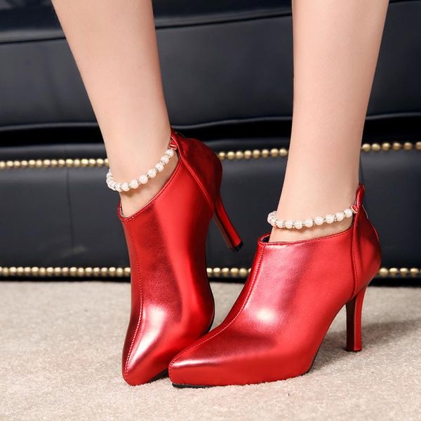 boots women ankle pu leather zipper booties high heels autumn shoes red winter zapatos de mujer pointed toe, Black
boots women ankle pu leather zipper booties high heels autumn shoes red winter zapatos de mujer pointed toe, Black