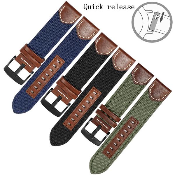 watch bands nylon watchband replacement genuine leather canvas strap 20 22 24mm black gray blue quick release, Black;brown
watch bands nylon watchband replacement genuine leather canvas strap 20 22 24mm black gray blue quick release, Black;brown