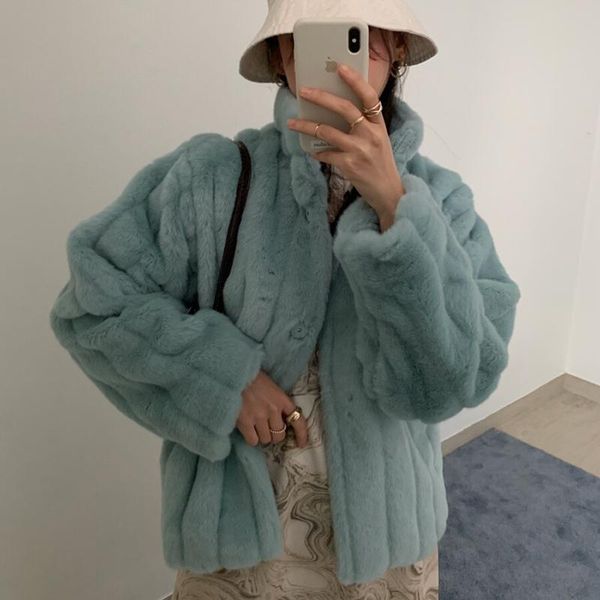 women's fur & faux pinkou women stylish solid soft coats long sleeve single breasted jackets female streetwear thick warm ca205, Black
women's fur & faux pinkou women stylish solid soft coats long sleeve single breasted jackets female streetwear thick warm ca205, Black