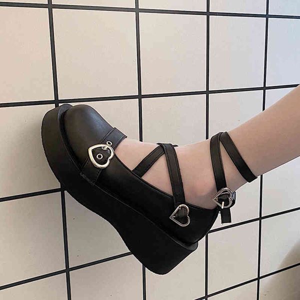 dress shoes lolita platform shoes cross-tie, heart-shaped buckle, casual punk with thick soles girls' take off ankles 8830n woman', Black
dress shoes lolita platform shoes cross-tie, heart-shaped buckle, casual punk with thick soles girls' take off ankles 8830n woman', Black