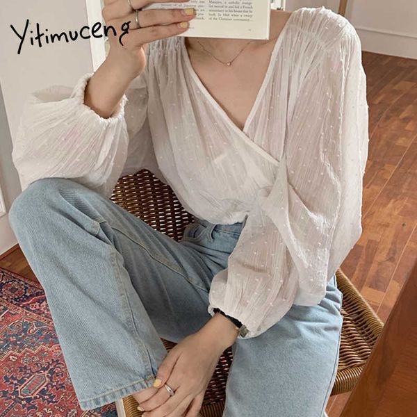 yitimuceng ruched blouse woman oversized korean fashion long sleeve office lady solid black white shirt spring summer 210601
yitimuceng ruched blouse woman oversized korean fashion long sleeve office lady solid black white shirt spring summer 210601