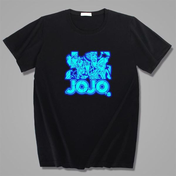 men's t-shirts summer anime jo's bizarre adventure prints luminous casual kids girls boys cotton t shirt men women family tees, White;black
men's t-shirts summer anime jo's bizarre adventure prints luminous casual kids girls boys cotton t shirt men women family tees, White;black