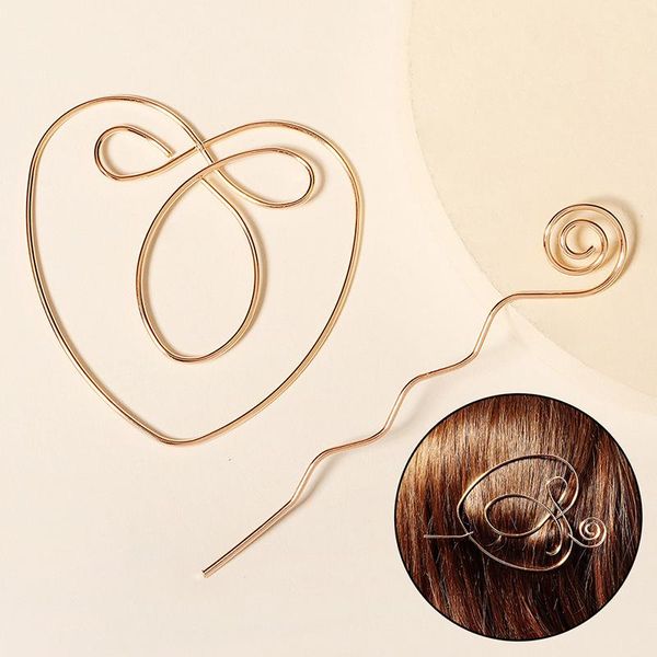 hair clips & barrettes handmade simple hairpin love heart shape metal personality headwear women bride ornaments jewelry ea, Golden;silver
hair clips & barrettes handmade simple hairpin love heart shape metal personality headwear women bride ornaments jewelry ea, Golden;silver