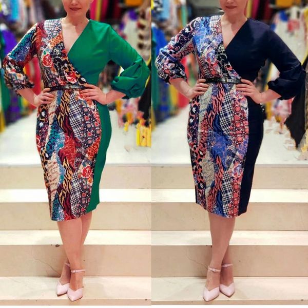 ethnic clothing women patchwork african dress v-neck formal party office lady slim sheath daily elegant evening gowns, Red
ethnic clothing women patchwork african dress v-neck formal party office lady slim sheath daily elegant evening gowns, Red