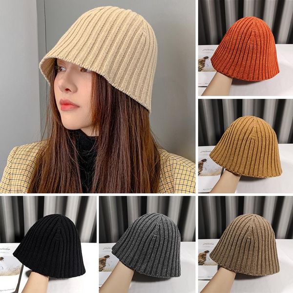 beanie/skull caps soft warm knitted women bucket hat autumn winter solid color female panama fisherman girls fashion outdoor bonnet headwear, Blue;gray
beanie/skull caps soft warm knitted women bucket hat autumn winter solid color female panama fisherman girls fashion outdoor bonnet headwear, Blue;gray