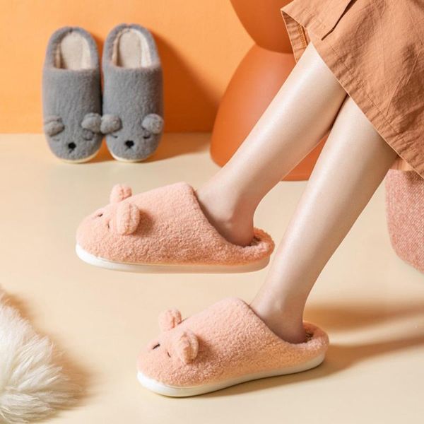 slippers women cute mouse ear house for winter fur couple shoes shoe flat home, Black
slippers women cute mouse ear house for winter fur couple shoes shoe flat home, Black