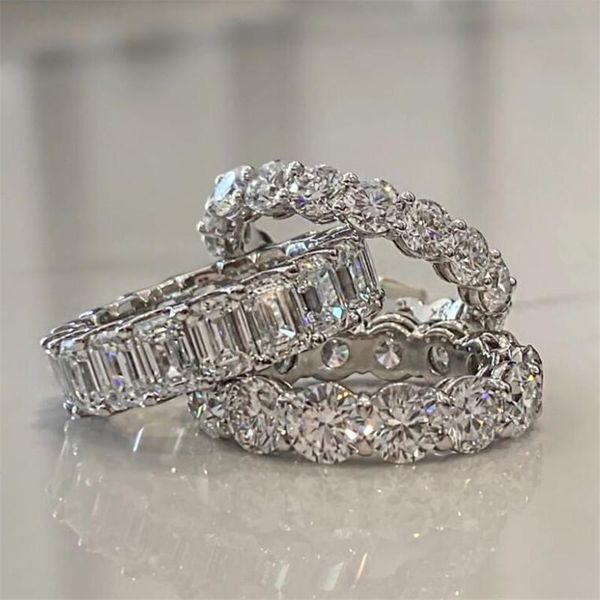 cluster rings drop luxury jewelry round cut white z cz diamond party stack women wedding engagement band ring for lover gift, Golden;silver
cluster rings drop luxury jewelry round cut white z cz diamond party stack women wedding engagement band ring for lover gift, Golden;silver