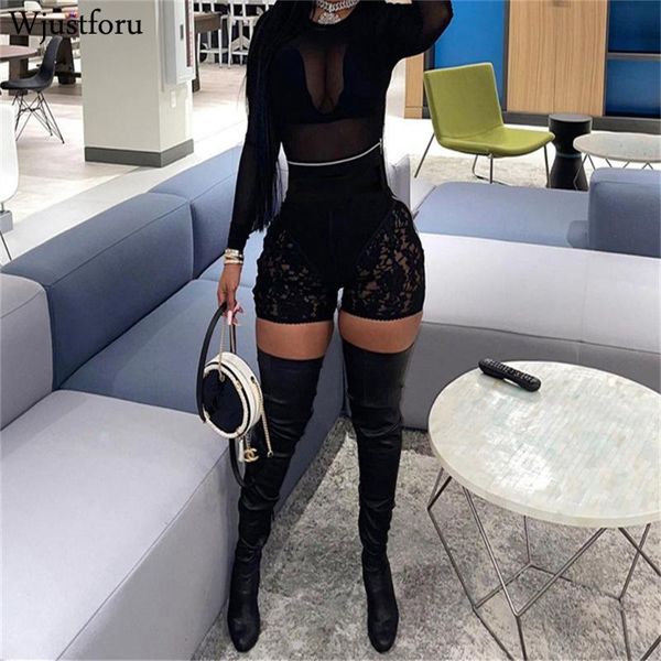 women's tracksuits wjustforu lace perspective two piece set women long sleeve crop skinny zipper high waist shorts solid breathable, Gray
women's tracksuits wjustforu lace perspective two piece set women long sleeve crop skinny zipper high waist shorts solid breathable, Gray
