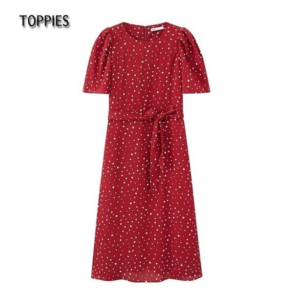 ies spring summer womens dress white polka dot chiffon midi dress belt slim waist vestido de mujer 210323, Black;gray
ies spring summer womens dress white polka dot chiffon midi dress belt slim waist vestido de mujer 210323, Black;gray