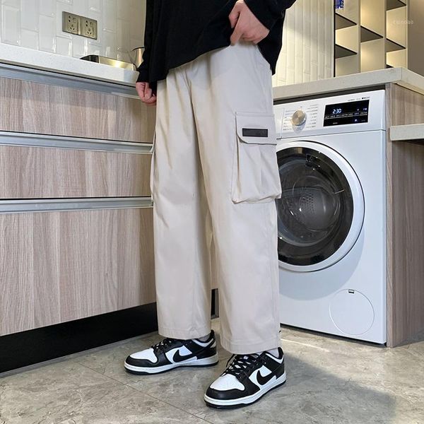 men's pants autumn cargo men loose wide leg trousers japanese streetwear male clothes casual bottom drawstring school khaki z176, Black
men's pants autumn cargo men loose wide leg trousers japanese streetwear male clothes casual bottom drawstring school khaki z176, Black