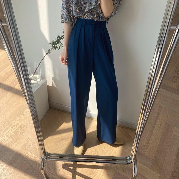 women's pants & capris summer's waist pleated suit, floor pants, retro style, drape sense, wide leg casual temperament, , thin, Black;white
women's pants & capris summer's waist pleated suit, floor pants, retro style, drape sense, wide leg casual temperament, , thin, Black;white
