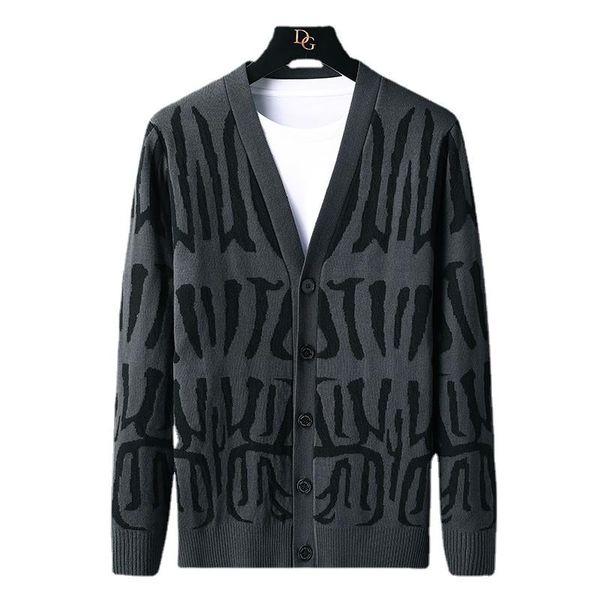 men's sweaters knitted cardigan sweater men autumn fashion printing casual v-neck slim long-sleeved single-breasted jacket, White;black
men's sweaters knitted cardigan sweater men autumn fashion printing casual v-neck slim long-sleeved single-breasted jacket, White;black