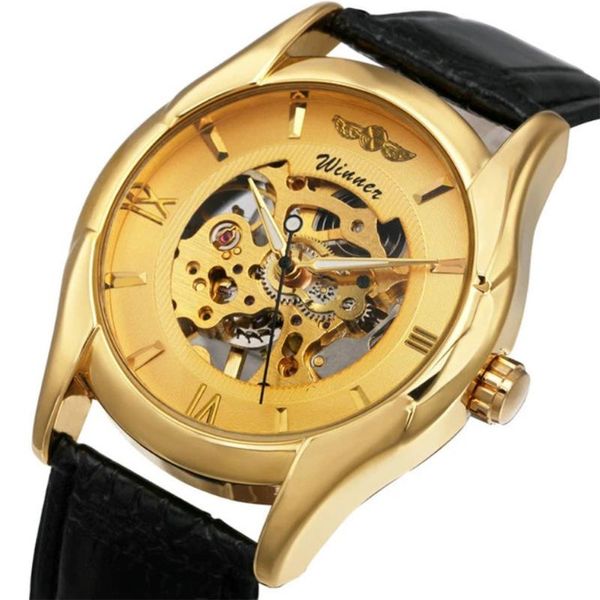mechanical watch men hand-winding black genuine leather wristwatch hollow transparent round men's mechanism wristwatches, Slivery;brown
mechanical watch men hand-winding black genuine leather wristwatch hollow transparent round men's mechanism wristwatches, Slivery;brown