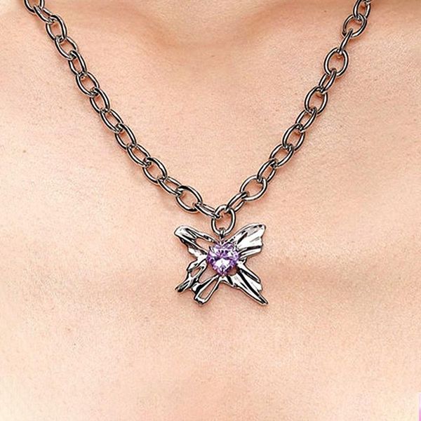 pendant necklaces y2k jewelry purple crystal butterfly necklace for women vintage fashion harajuku charms 90s aesthetic gift, Silver
pendant necklaces y2k jewelry purple crystal butterfly necklace for women vintage fashion harajuku charms 90s aesthetic gift, Silver