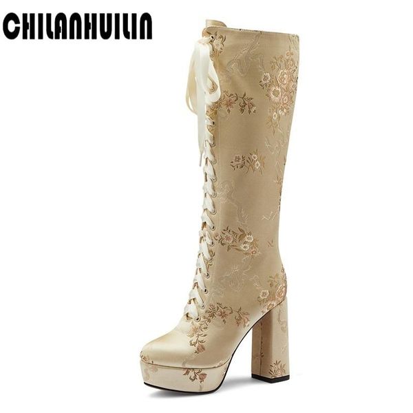 boots retro fashion embroidery silk knee high over the women dress shoes round toe heel bottine femme, Black
boots retro fashion embroidery silk knee high over the women dress shoes round toe heel bottine femme, Black