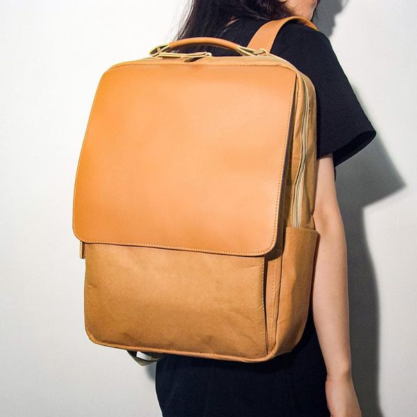 backpack retro 2021 kraft paper student school bag large capacity washable tear-resistant eco shopping pu knapsack
backpack retro 2021 kraft paper student school bag large capacity washable tear-resistant eco shopping pu knapsack
