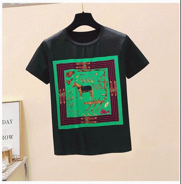 women's t-shirt european women print tees lady patchwork t-shirts woman short sleeve femme summe black white
women's t-shirt european women print tees lady patchwork t-shirts woman short sleeve femme summe black white