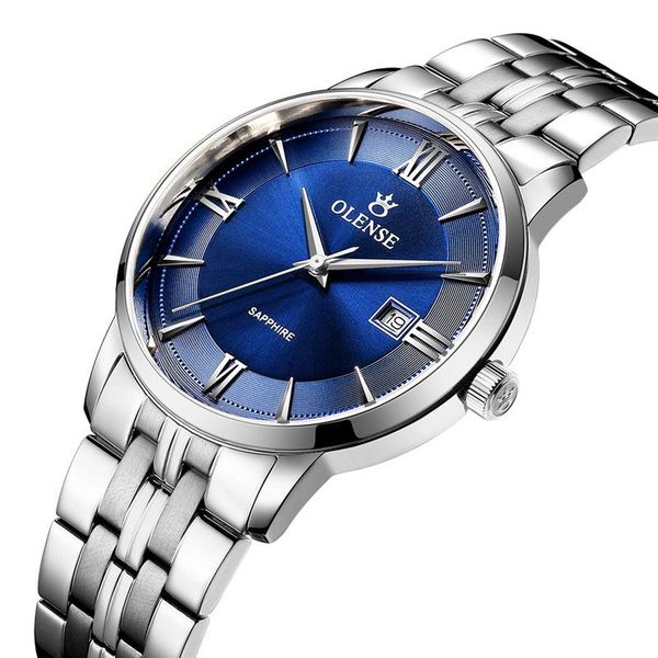 wristwatches blue face simple men watches full steel waterproof quartz lovers' women, Slivery;brown
wristwatches blue face simple men watches full steel waterproof quartz lovers' women, Slivery;brown