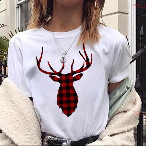 red women t shirt plaid deer christmas fashion graphic cute tee kawaii hipster vogue tumblr female, White
red women t shirt plaid deer christmas fashion graphic cute tee kawaii hipster vogue tumblr female, White