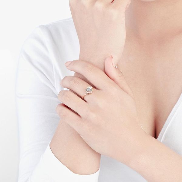 au750 rose gold ring women wedding anniversary engagement party round moissanite diamond elegant romantic trendy cute cluster rings, Golden;silver
au750 rose gold ring women wedding anniversary engagement party round moissanite diamond elegant romantic trendy cute cluster rings, Golden;silver