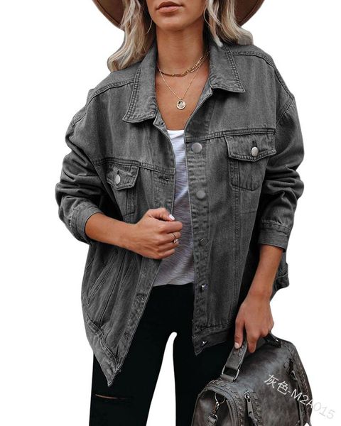 jean jacket women spring fashion turn-down collar single breasted pockets denim lugentolo women's jackets, Black;brown
jean jacket women spring fashion turn-down collar single breasted pockets denim lugentolo women's jackets, Black;brown